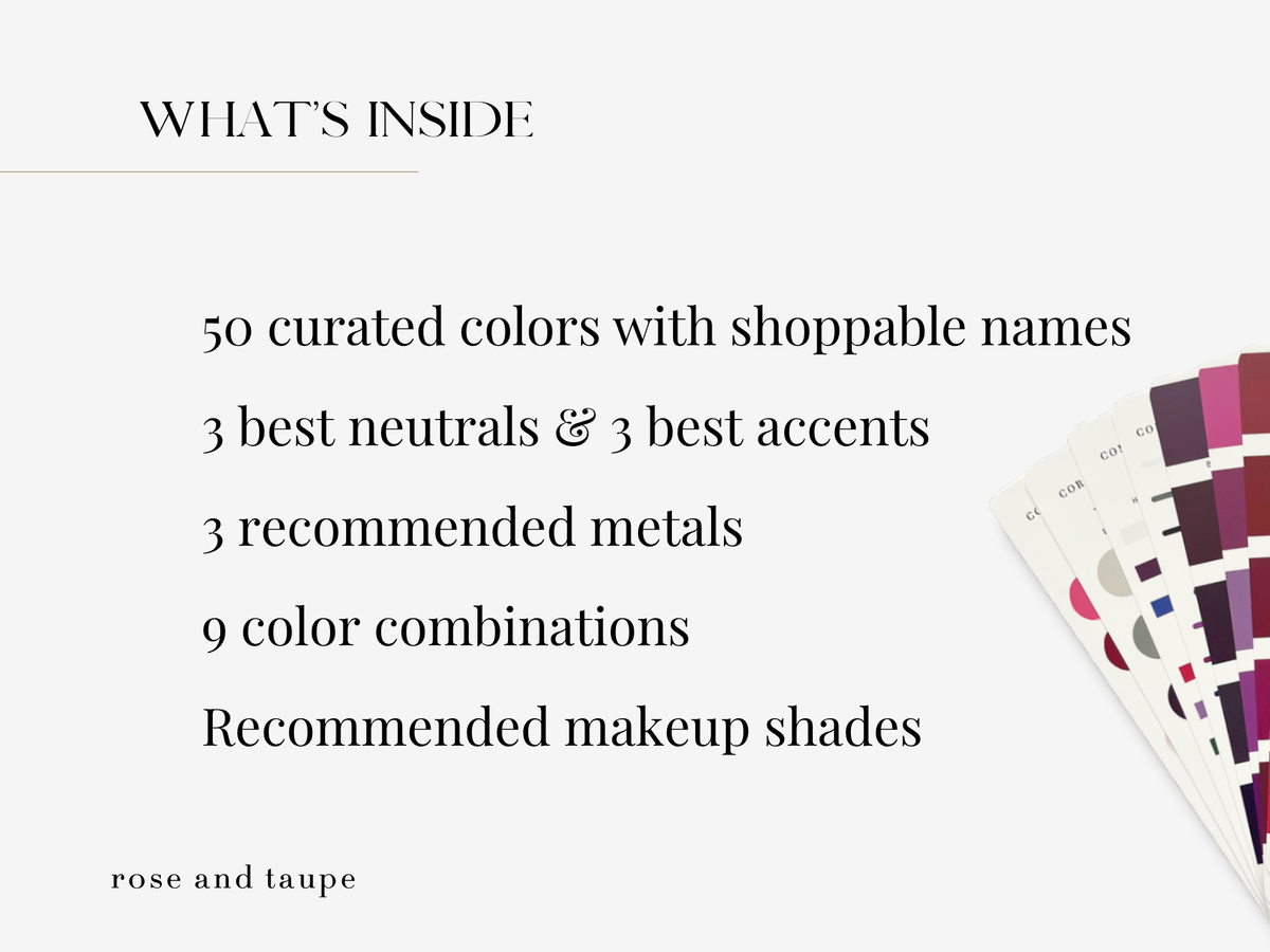 Dark Winter Color Analysis Fan Deck