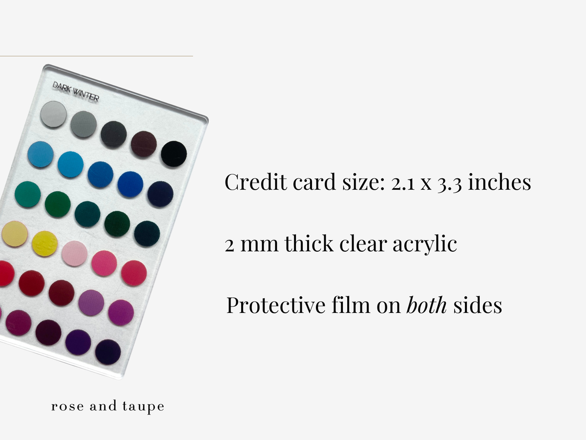 Dark Winter Color Analysis Wallet Card