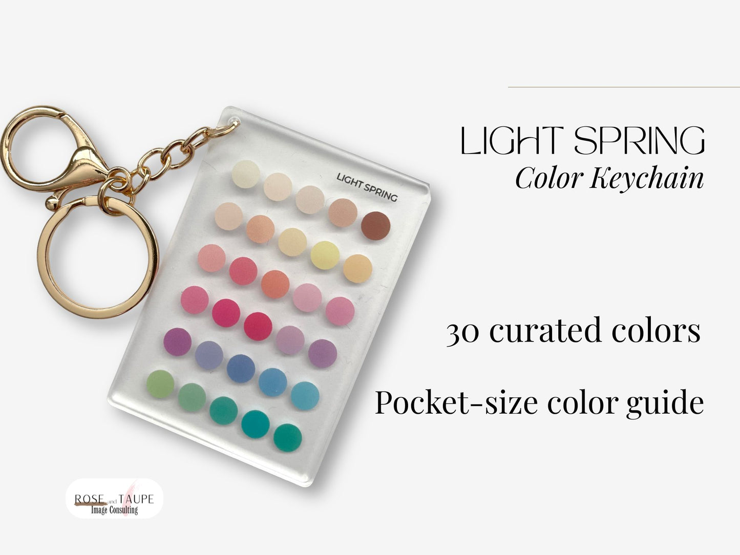 Light Spring Color Analysis Keychain