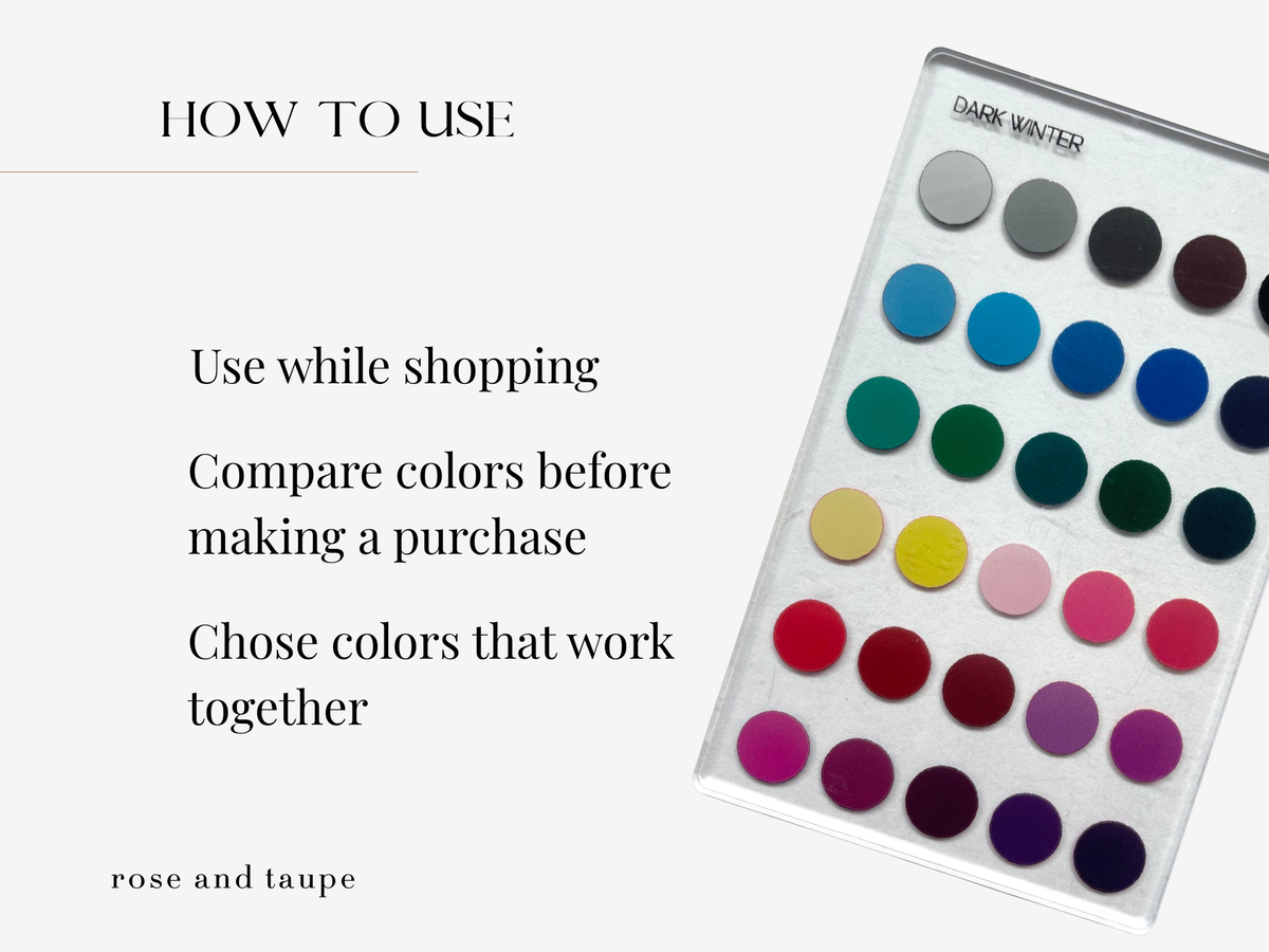 Dark Winter Color Analysis Wallet Card