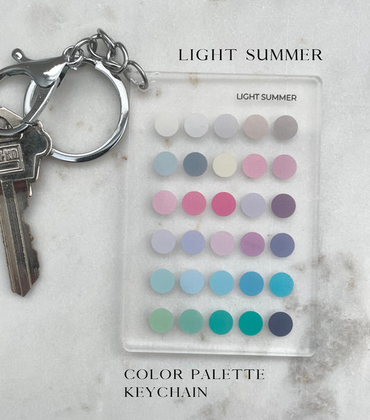 Light Summer Color Analysis Keychain