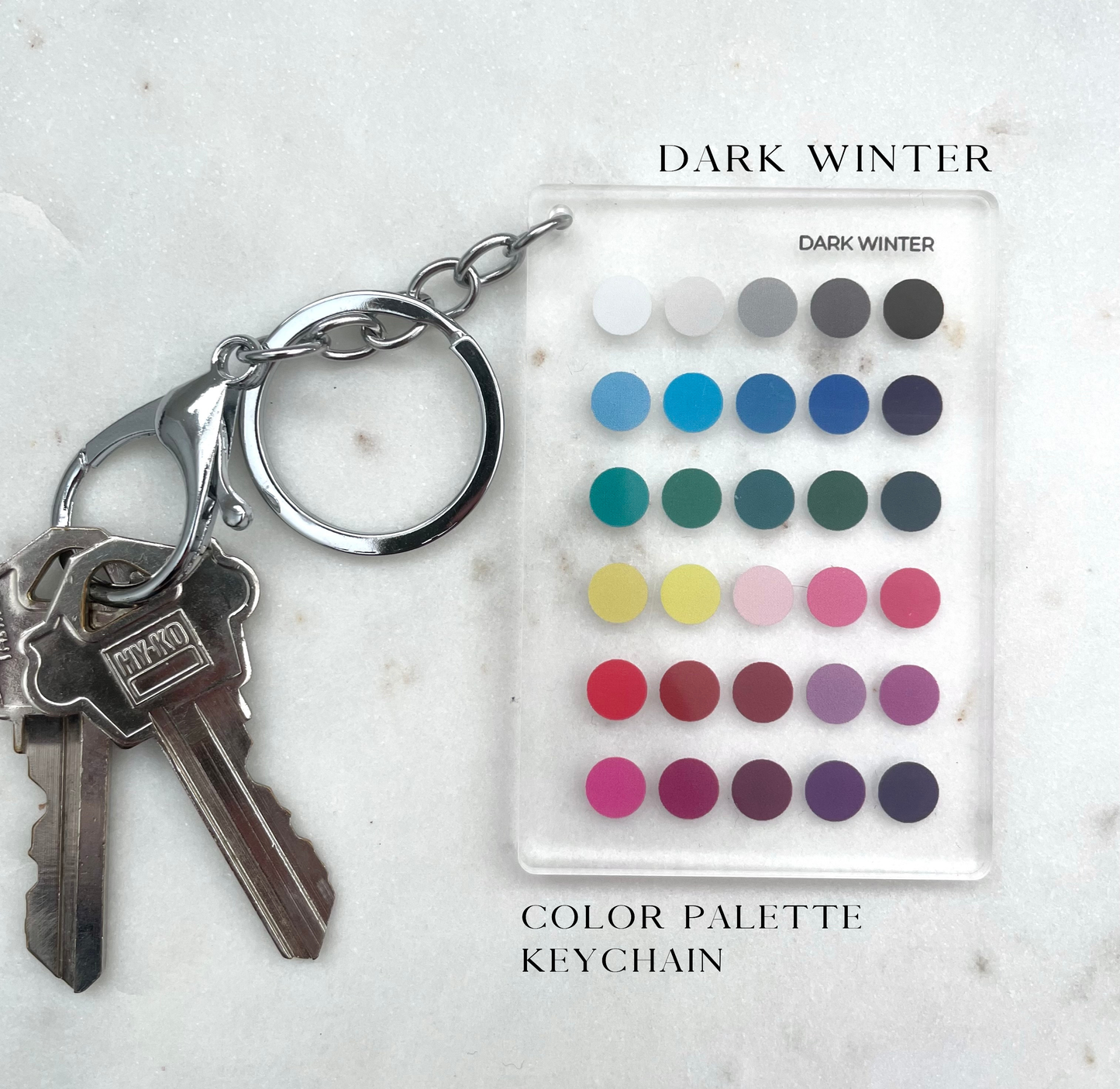 Dark Winter Color Analysis Keychain