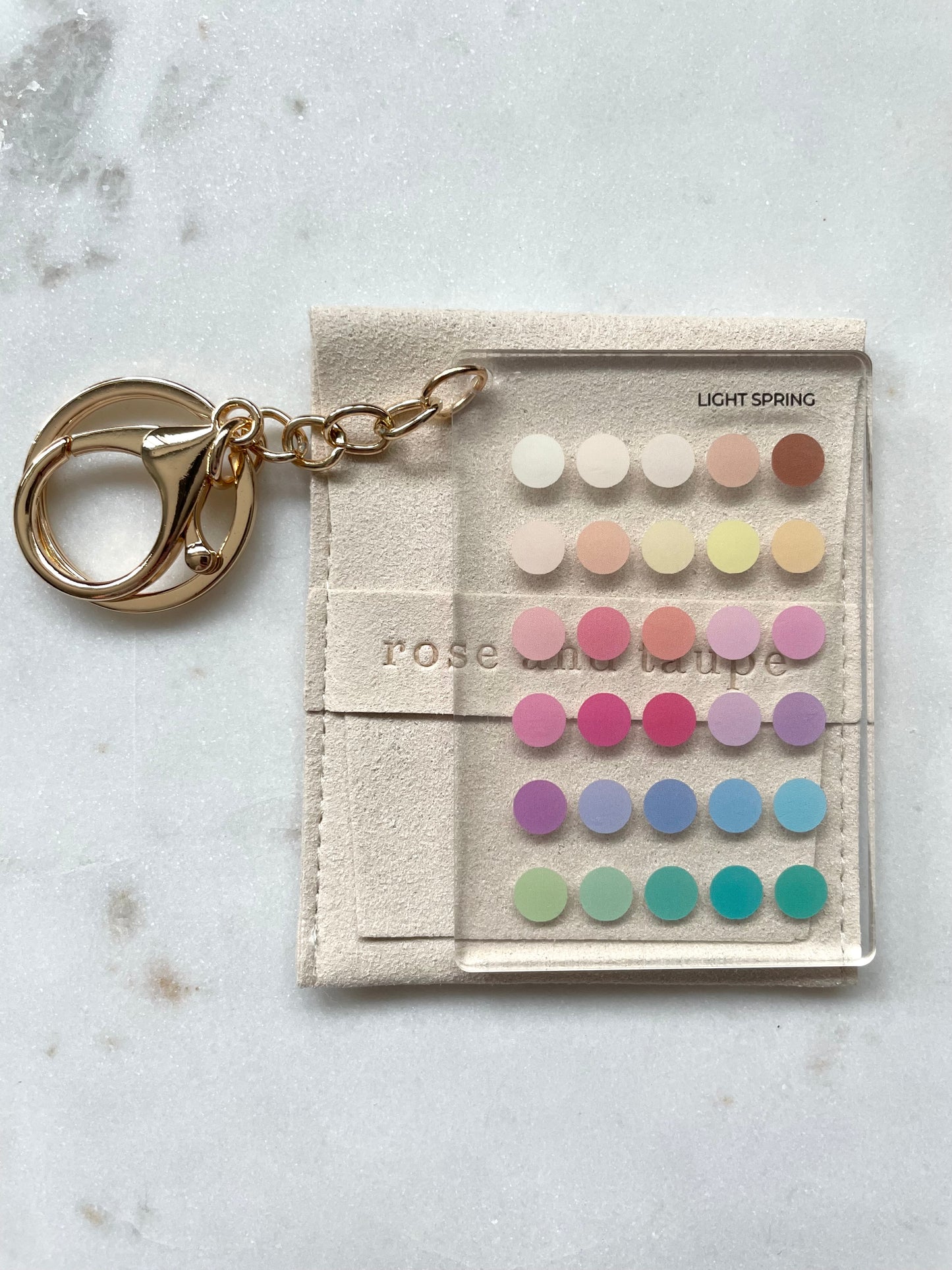 Light Spring Color Analysis Keychain