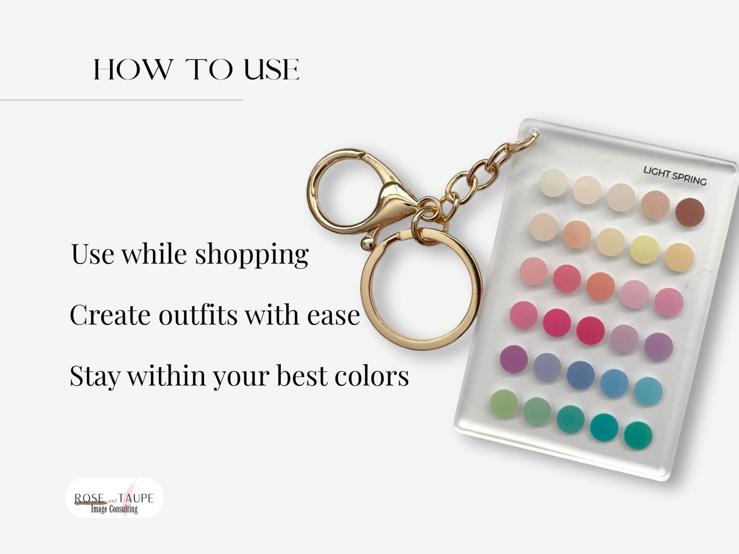 Light Spring Color Analysis Keychain