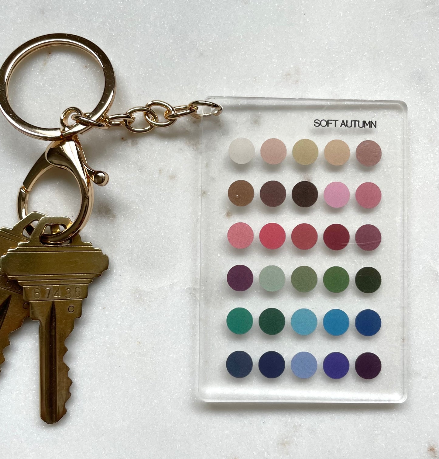 Soft Autumn Color Analysis Keychain