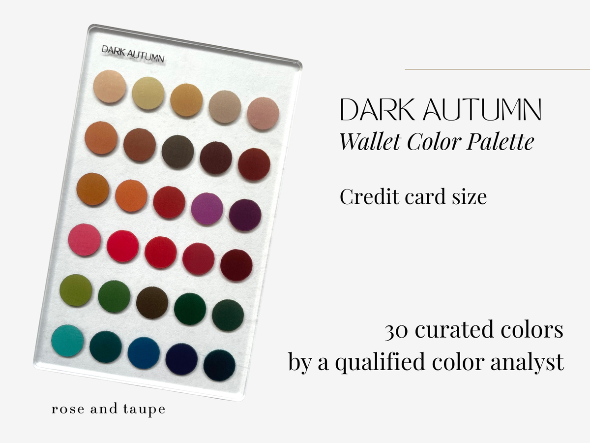 Dark Autumn Color Analysis Wallet Card
