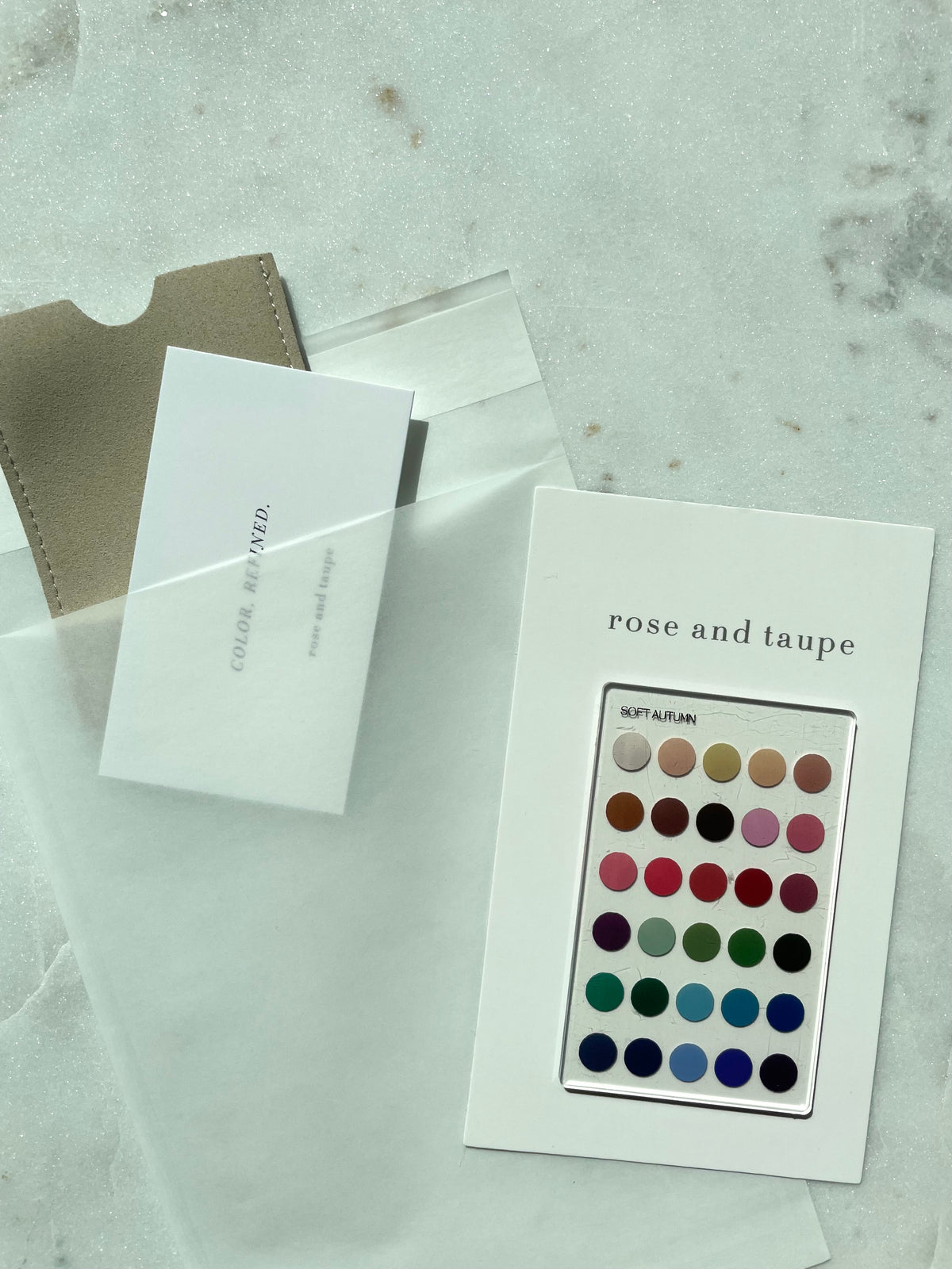 Soft Autumn Color Analysis Wallet Card