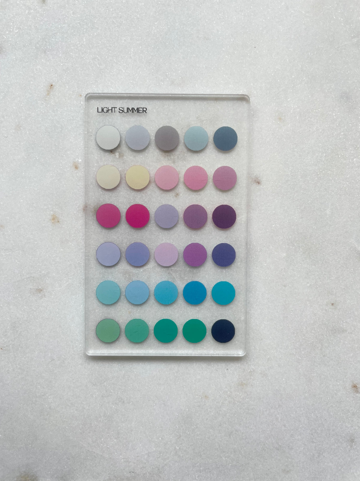 Light Summer Color Analysis Wallet Card