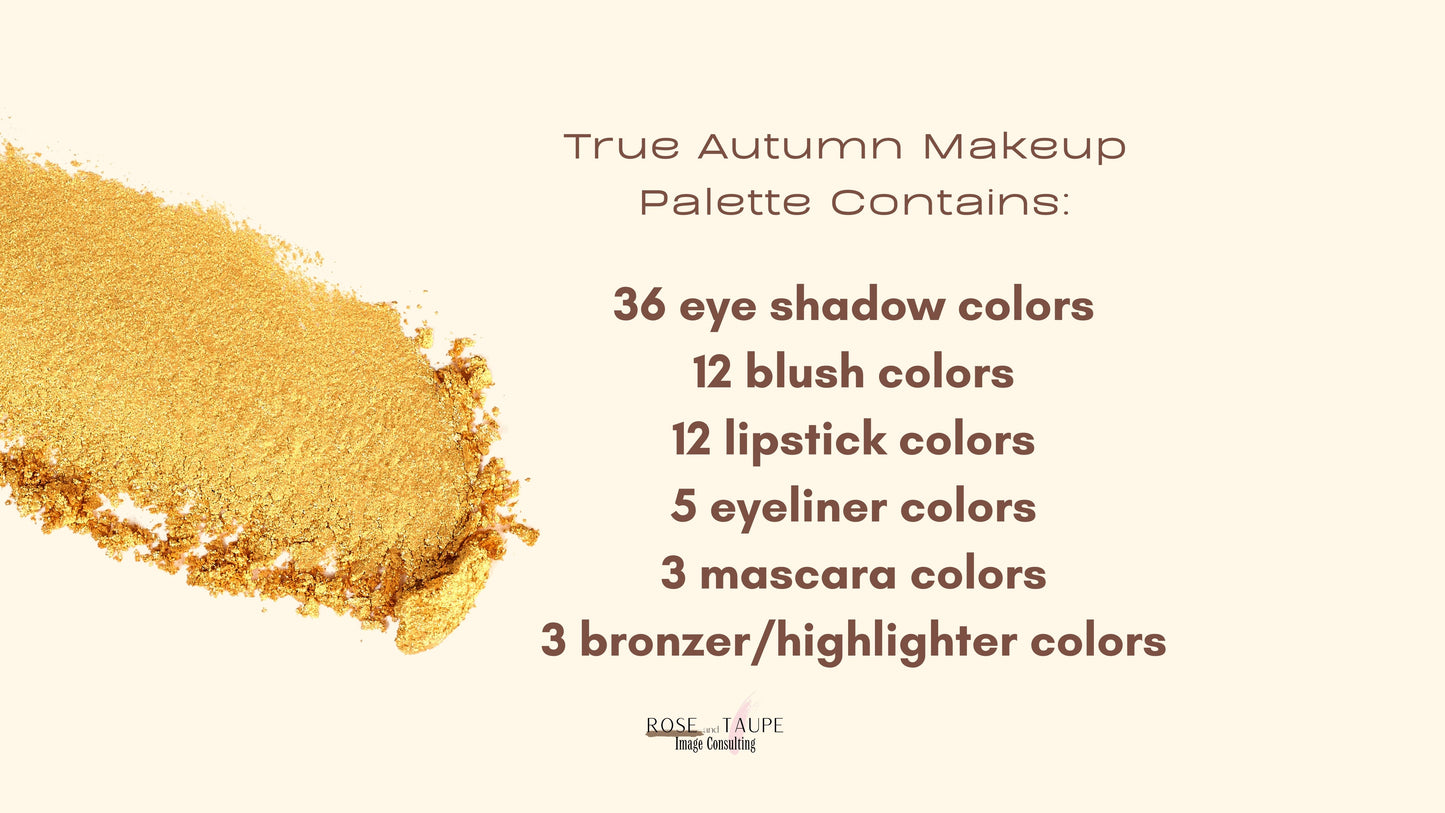 True Autumn Makeup Color Palette