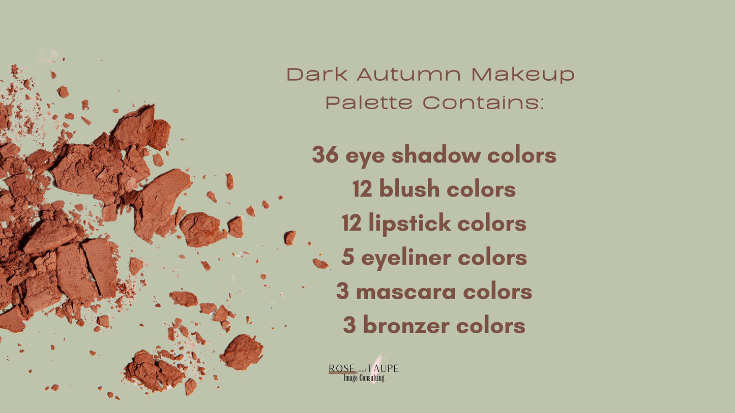 Dark Autumn Makeup Color Palette