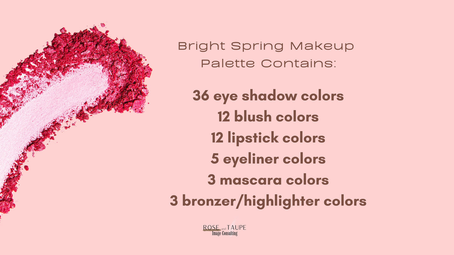 Bright Spring Makeup Color Palette