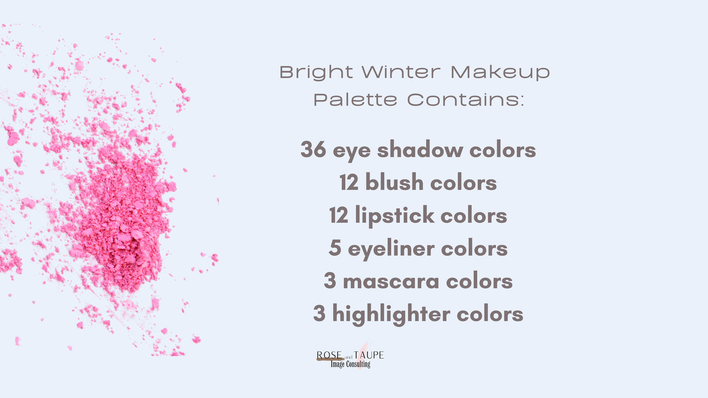 Bright Winter Makeup Color Palette