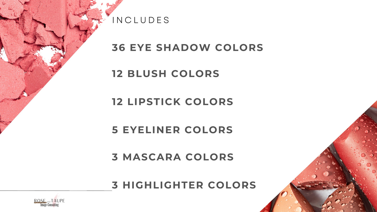 Light Summer Makeup Color Palette