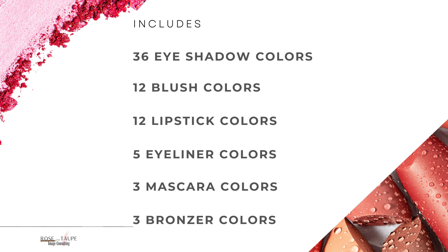 Bright Spring Makeup Color Palette