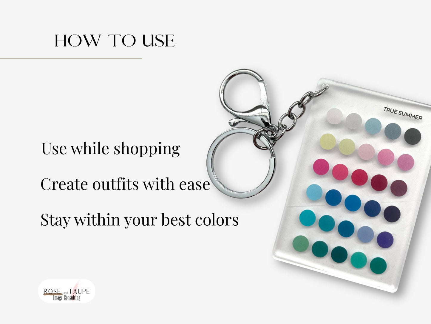 True Summer Color Analysis Keychain