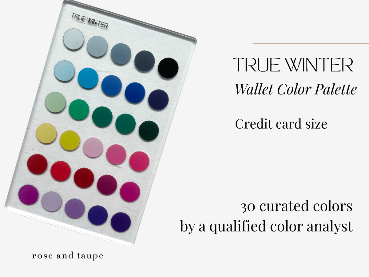 True Winter Color Analysis Wallet Card