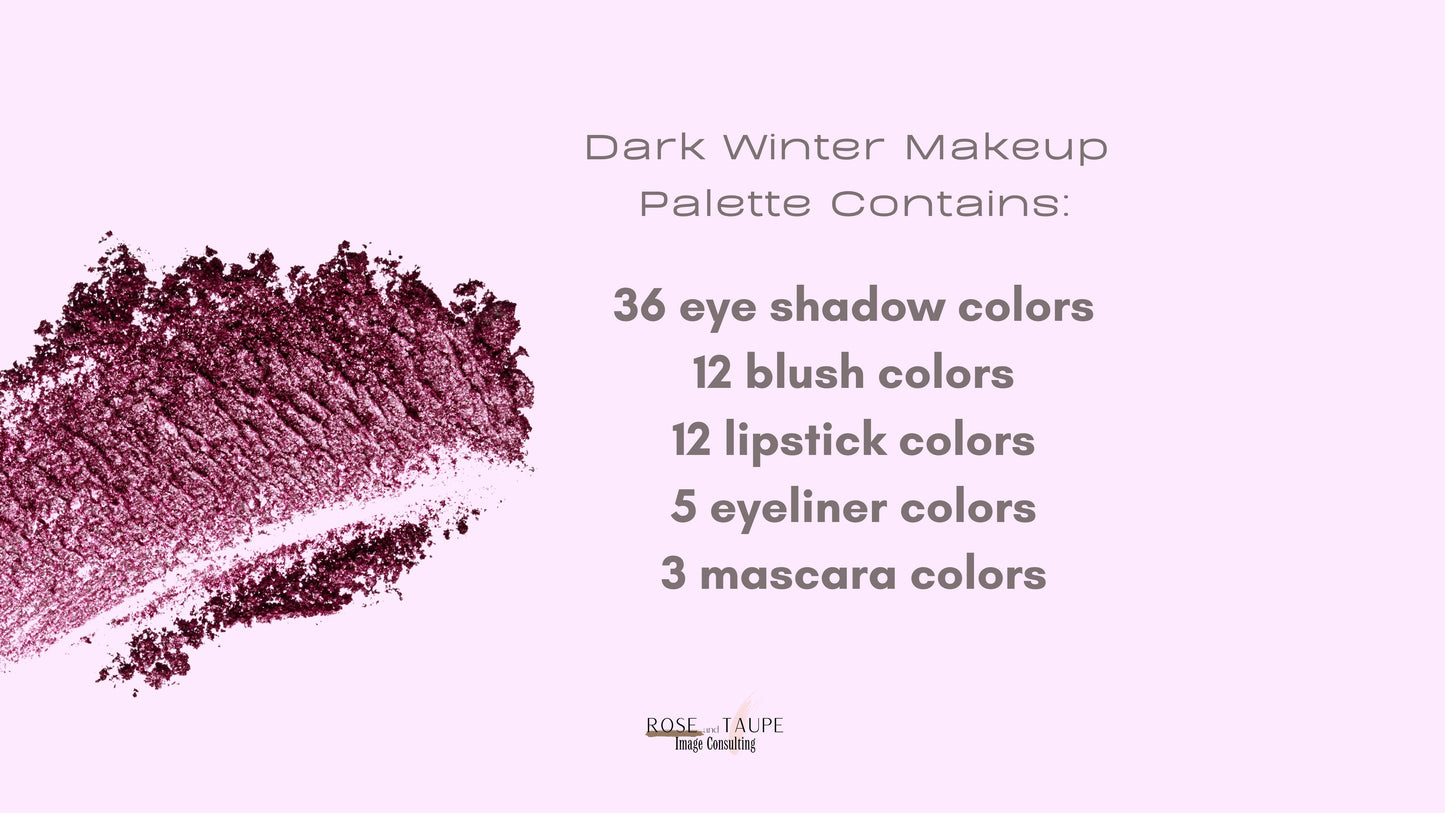 Dark Winter Makeup Color Palette