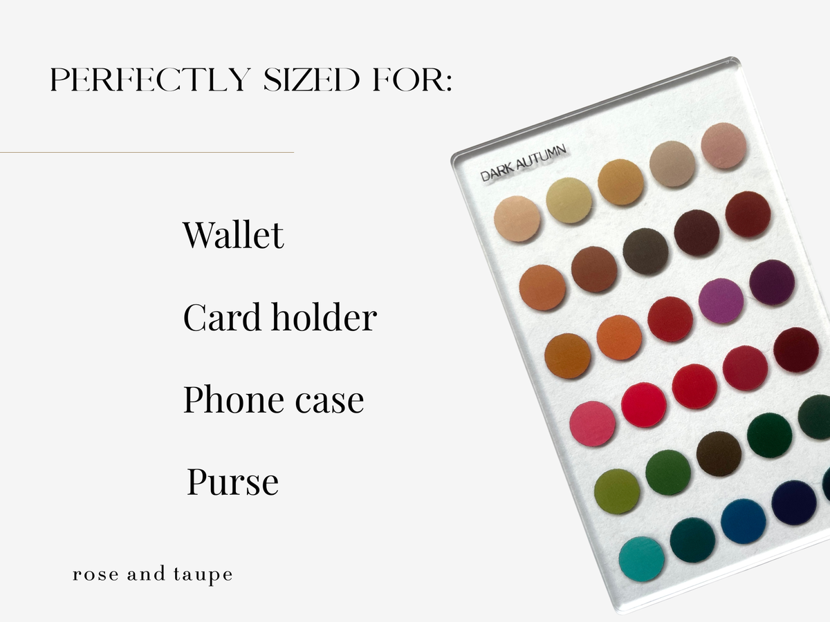 Dark Autumn Color Analysis Wallet Card