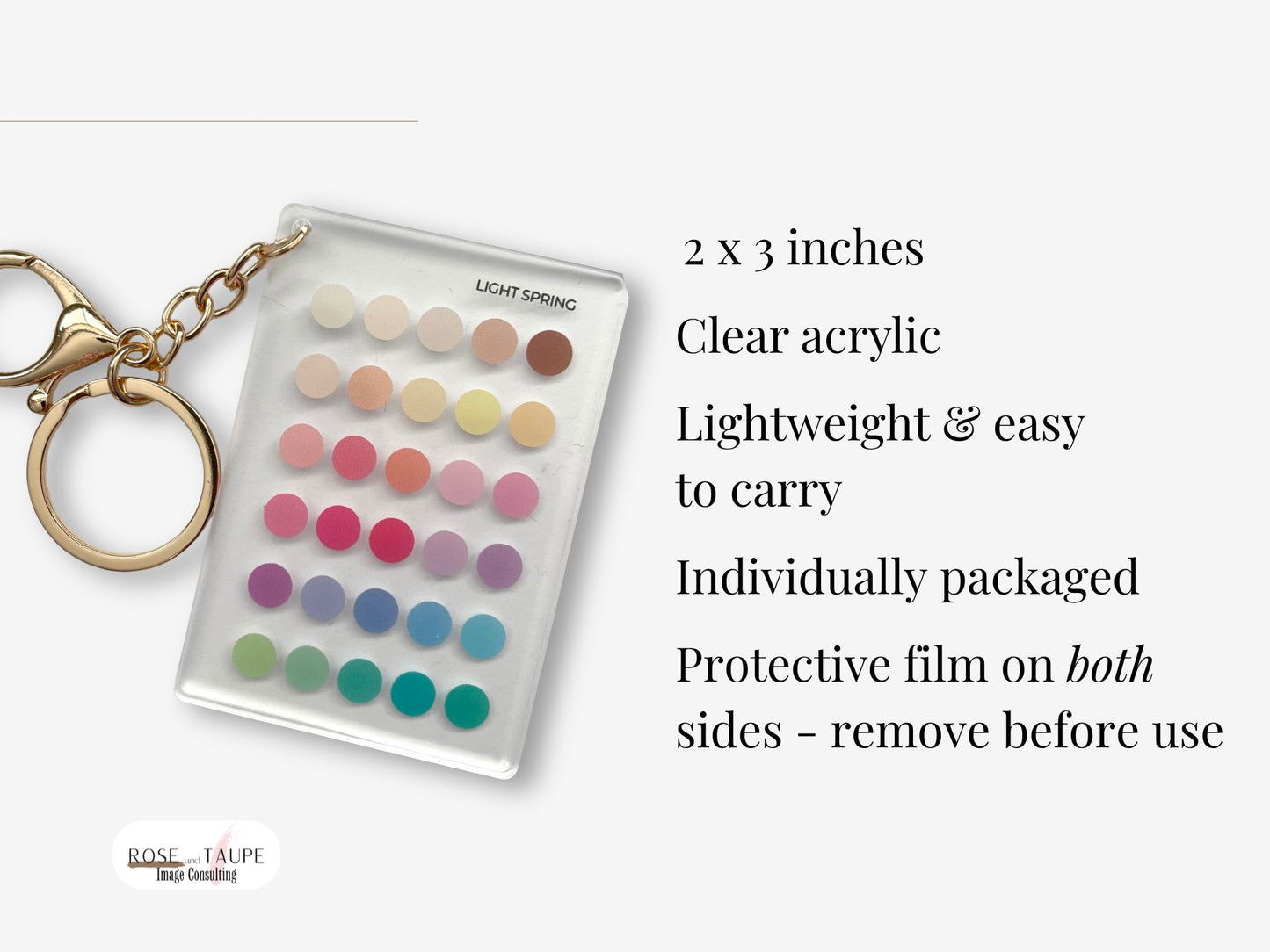 Light Spring Color Analysis Keychain
