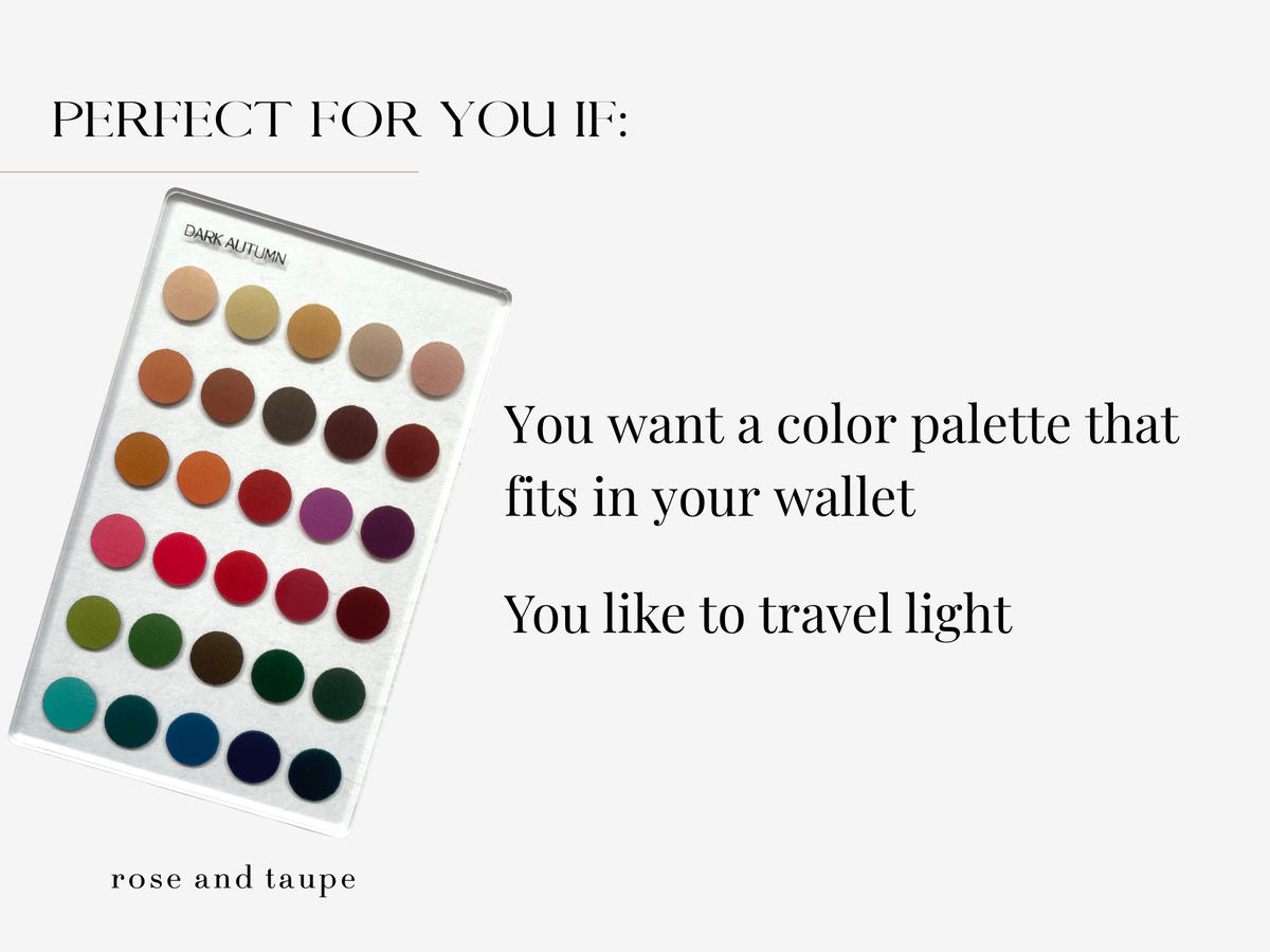 Dark Autumn Color Analysis Wallet Card