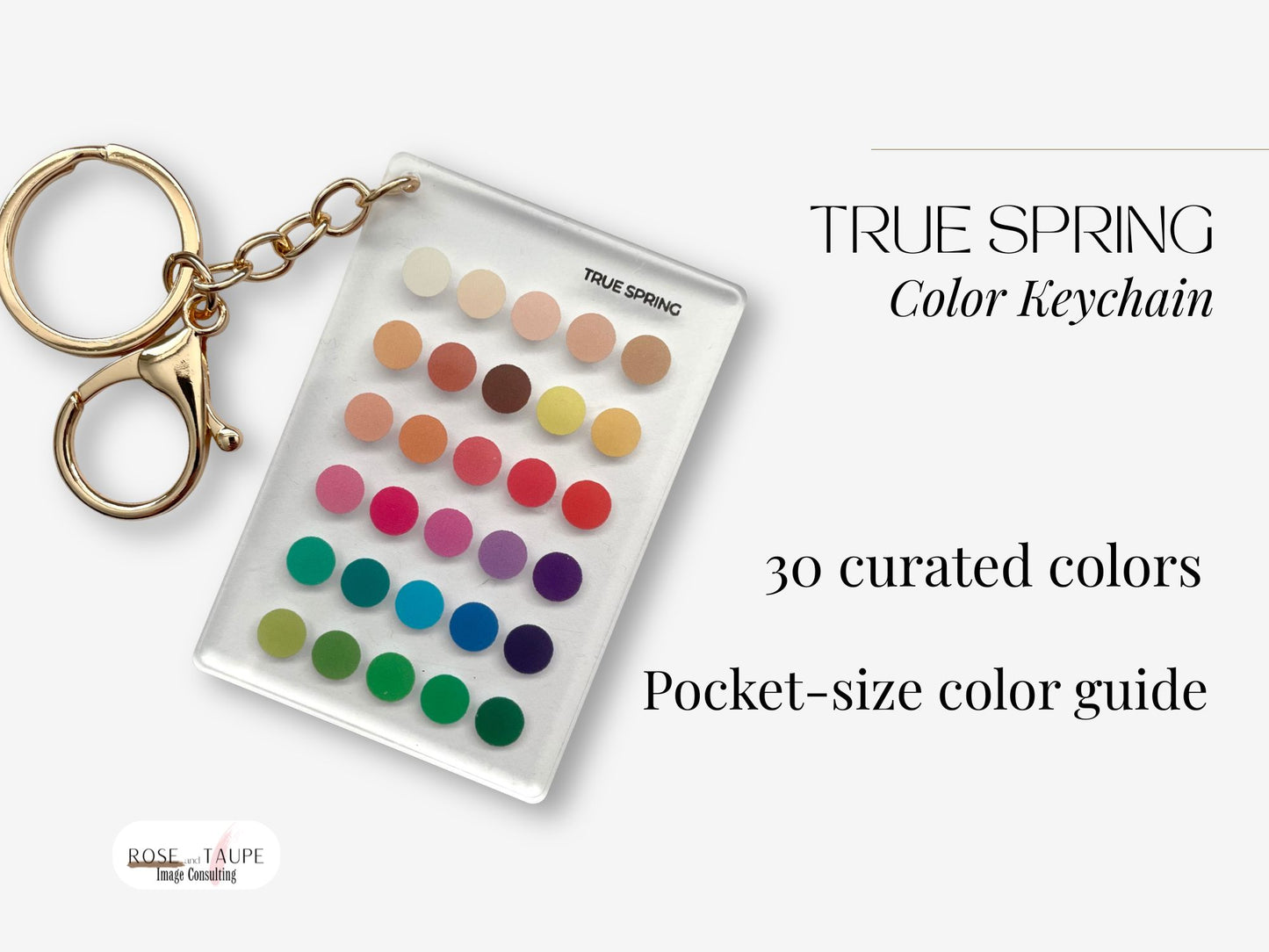 True Spring Color Analysis Keychain