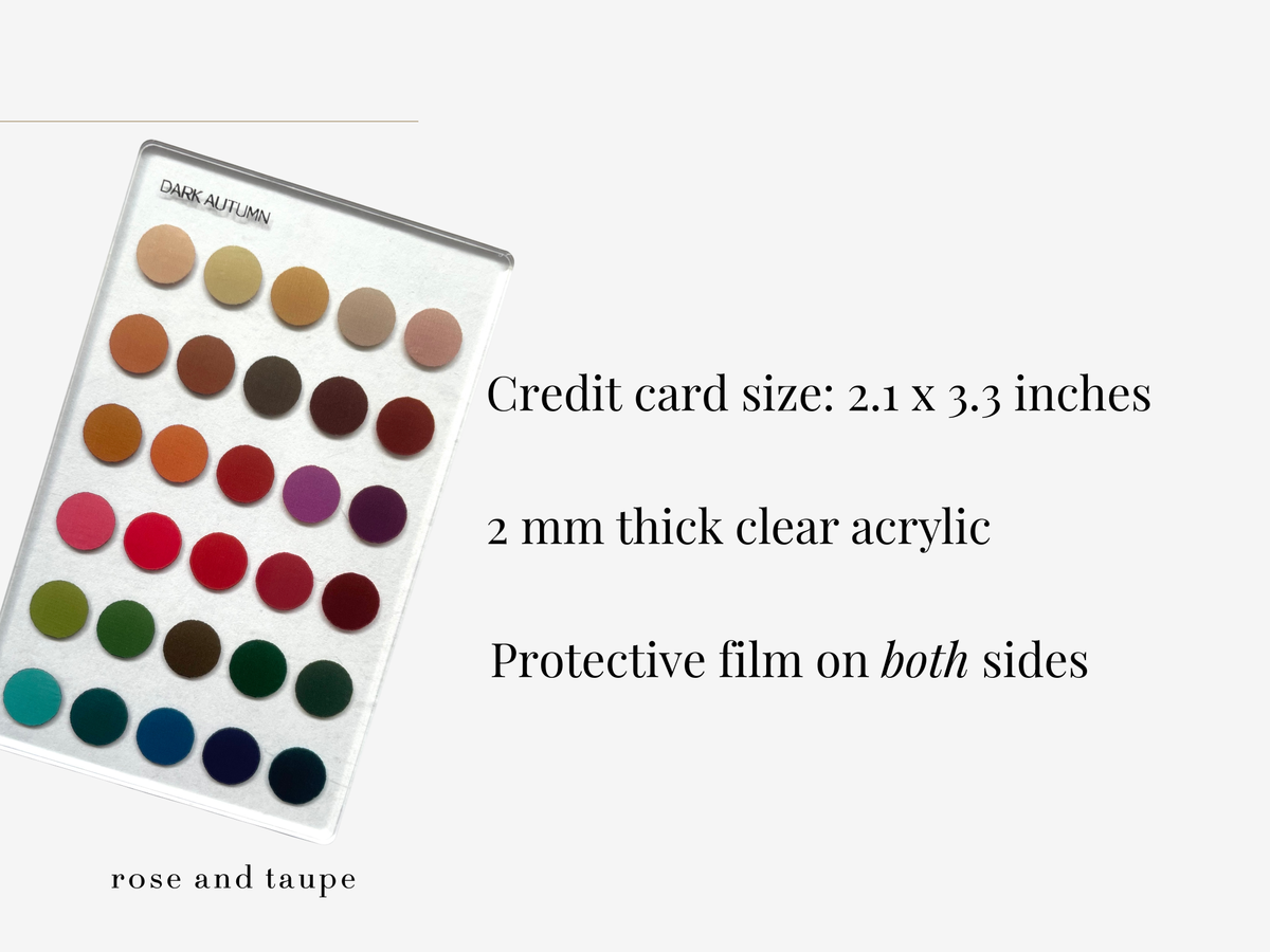 Dark Autumn Color Analysis Wallet Card