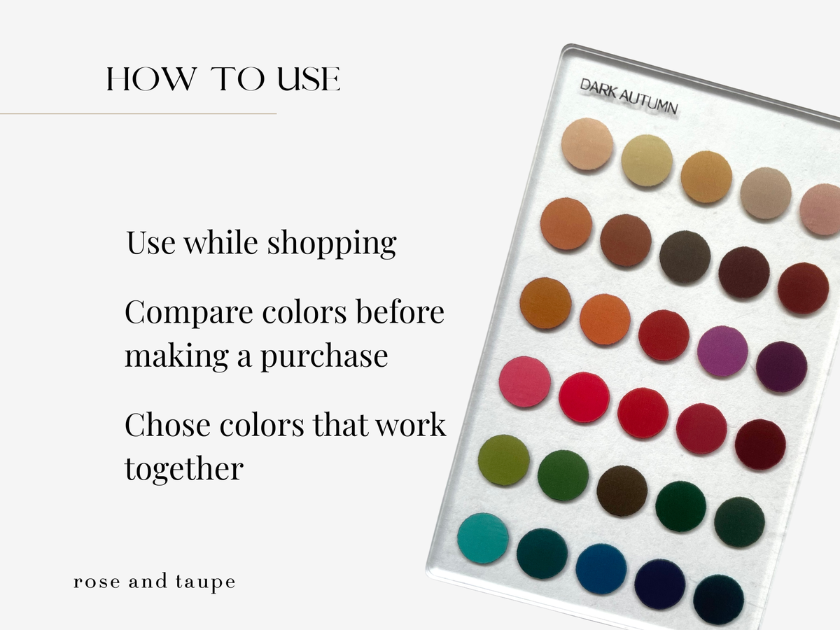Dark Autumn Color Analysis Wallet Card