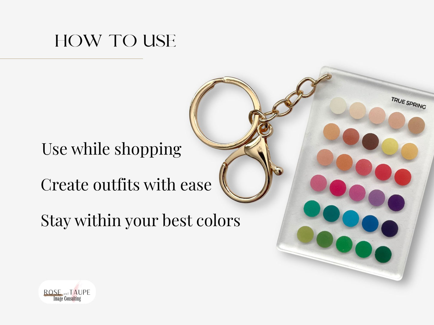 True Spring Color Analysis Keychain