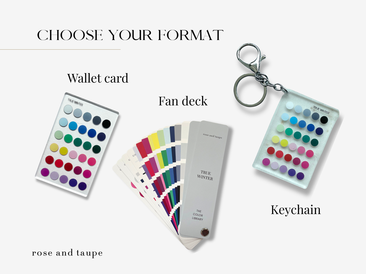 True Winter Color Analysis Fan Deck