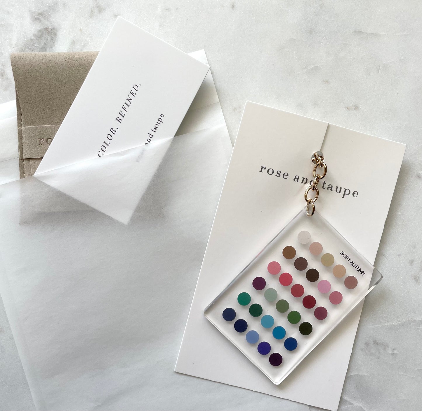 Soft Autumn Color Analysis Keychain