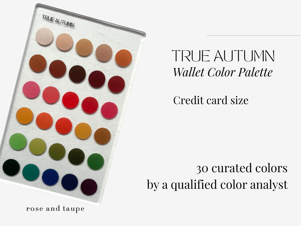 True Autumn Color Analysis Wallet Card