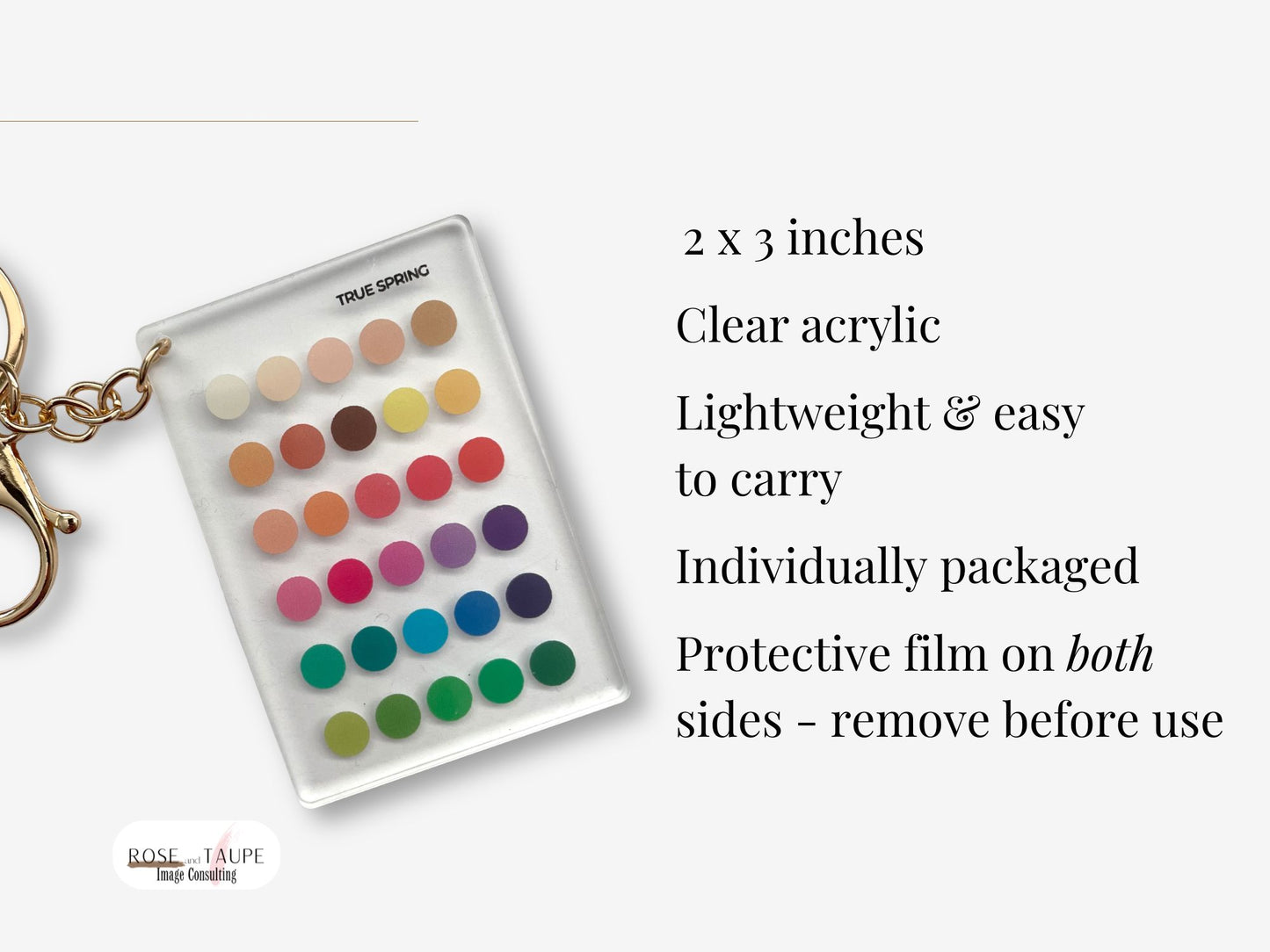 True Spring Color Analysis Keychain