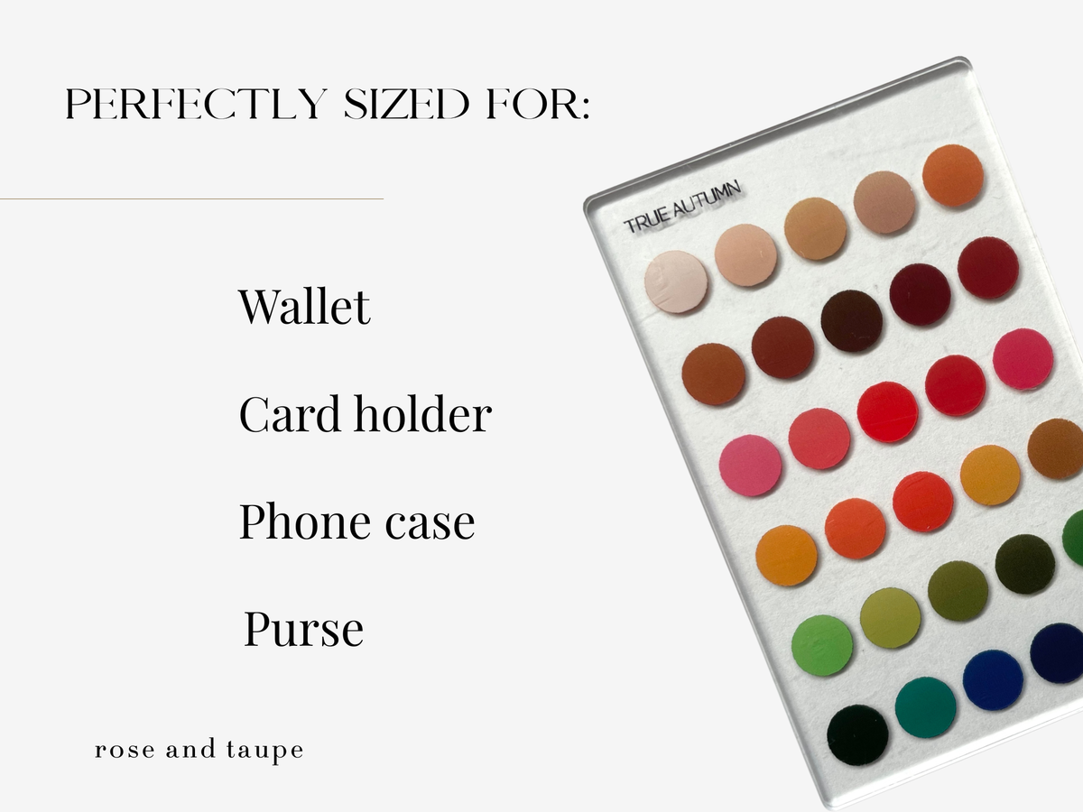 True Autumn Color Analysis Wallet Card