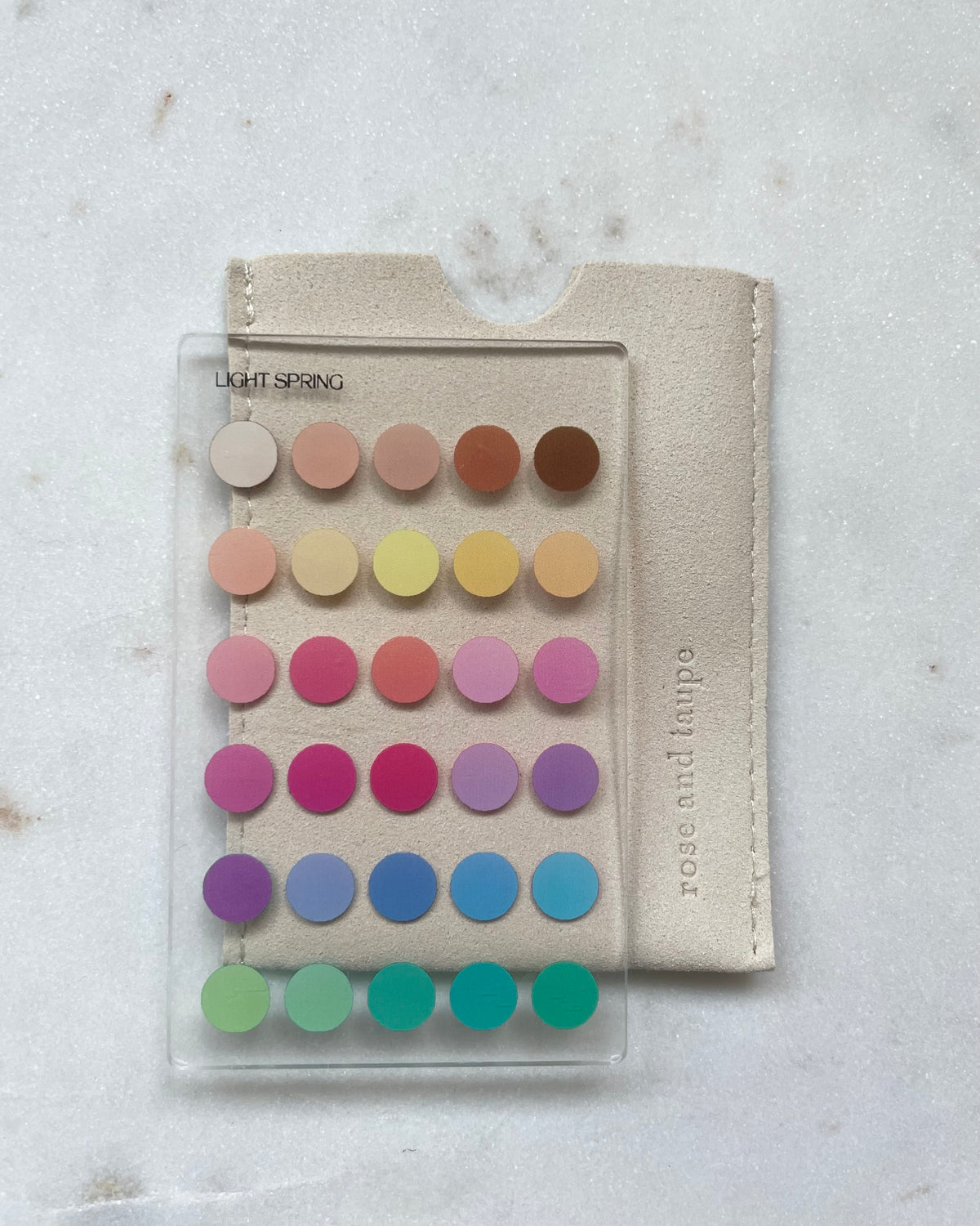 Light Spring Color Analysis Wallet Card