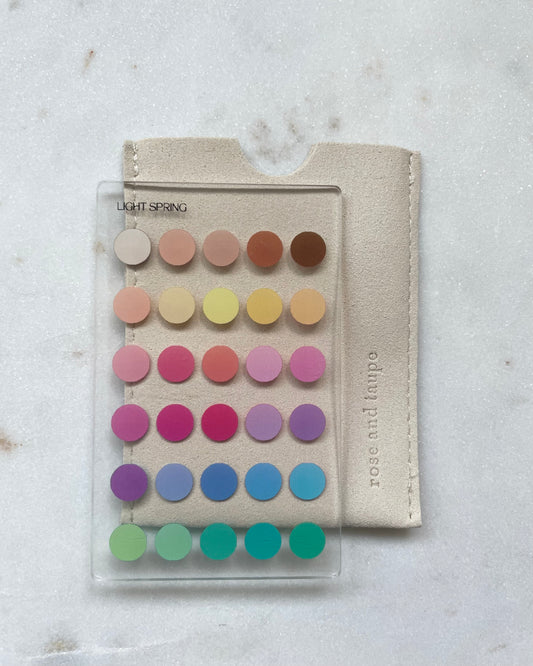 Light Spring Color Analysis Wallet Card
