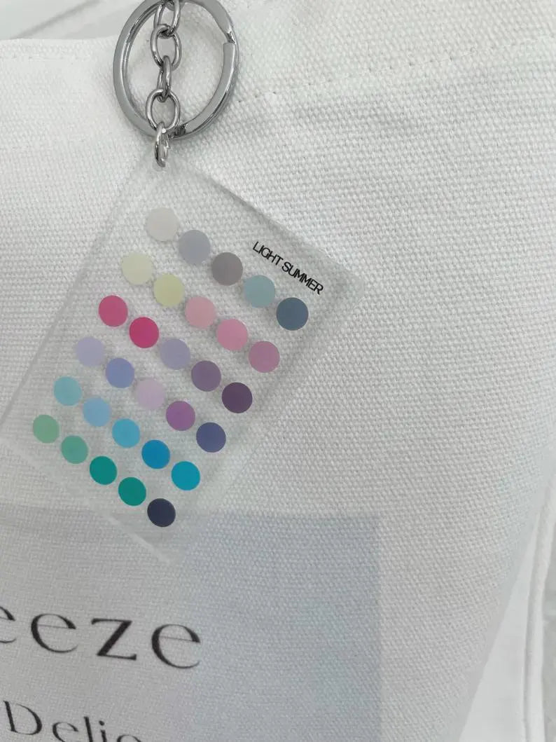 Light Summer Color Analysis Keychain