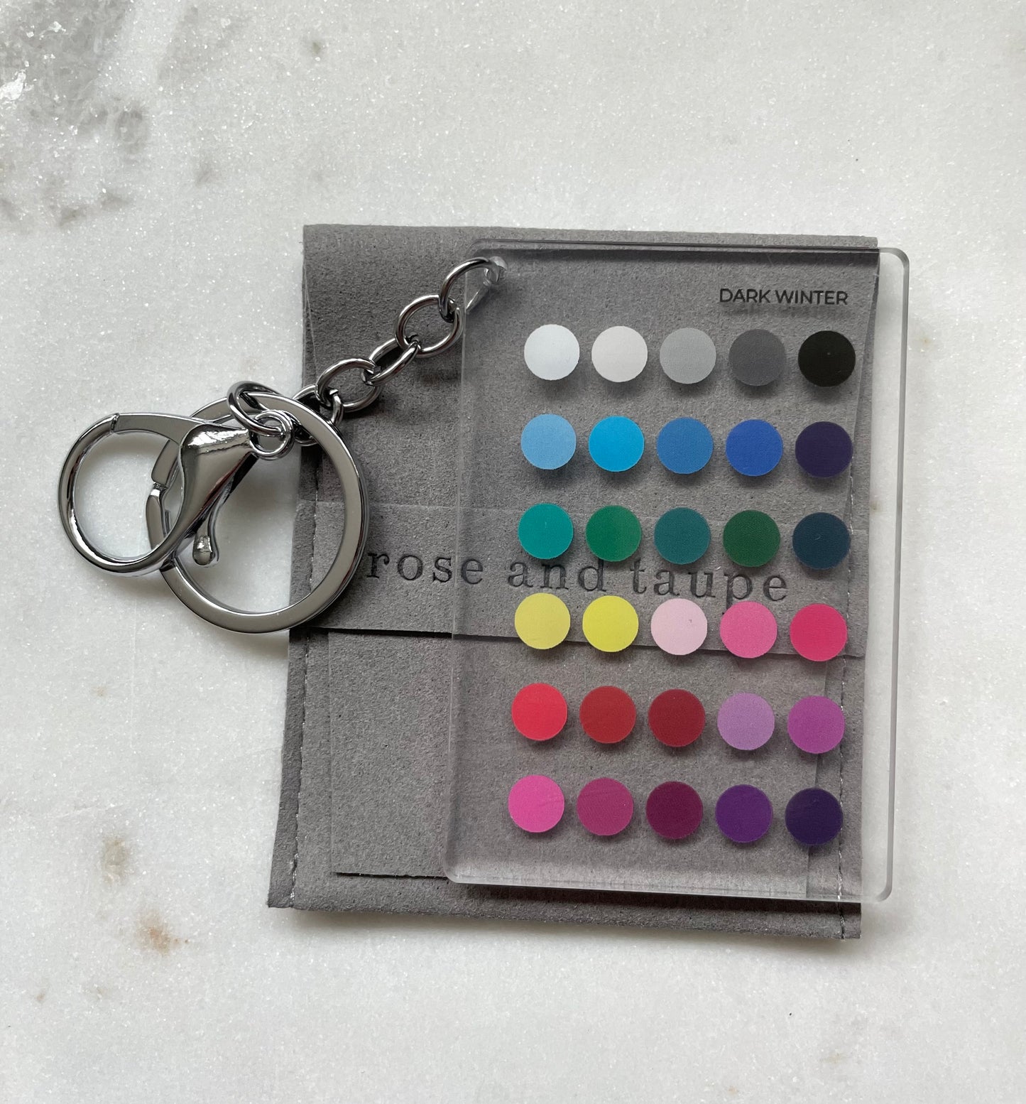 Dark Winter Color Analysis Keychain