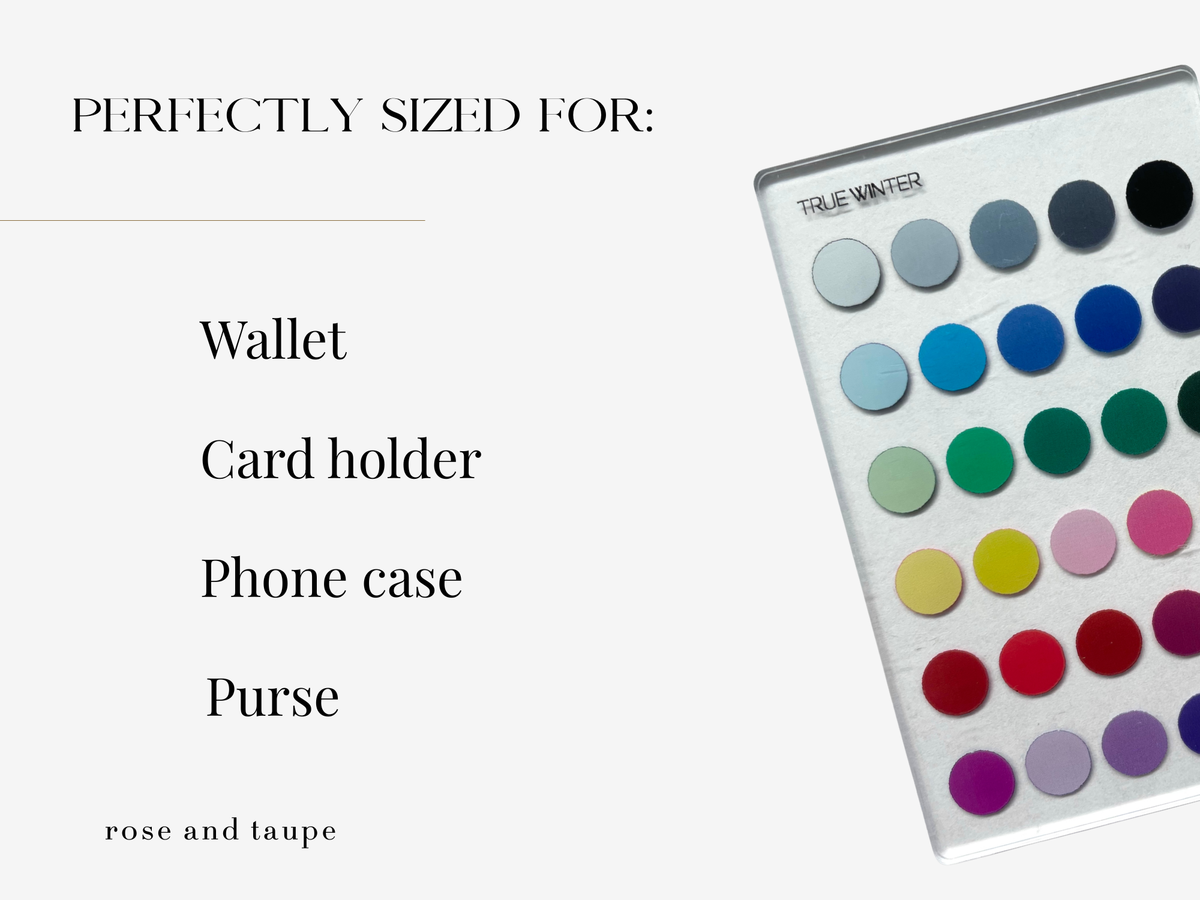 True Winter Color Analysis Wallet Card