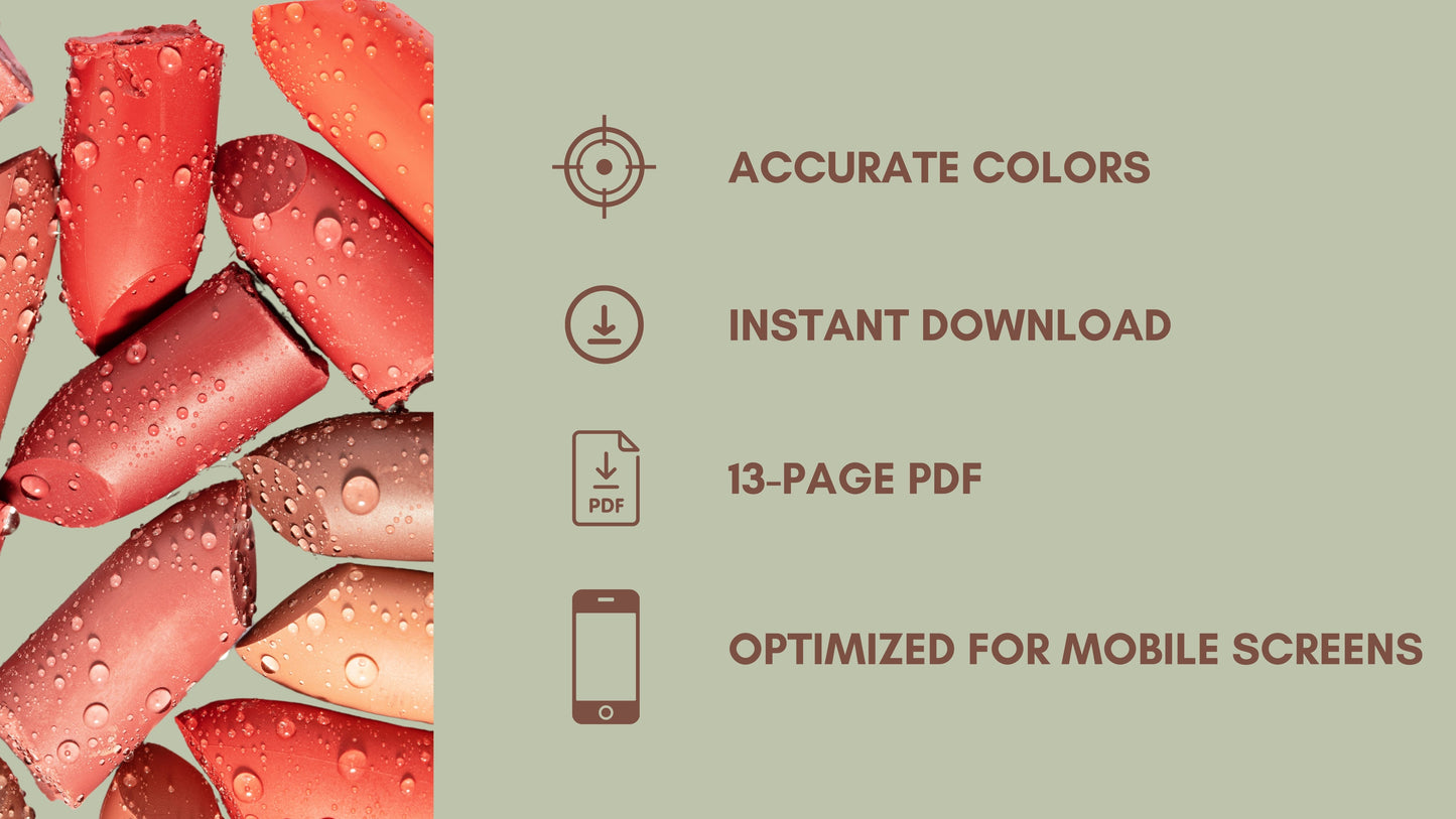 Dark Autumn Makeup Color Palette