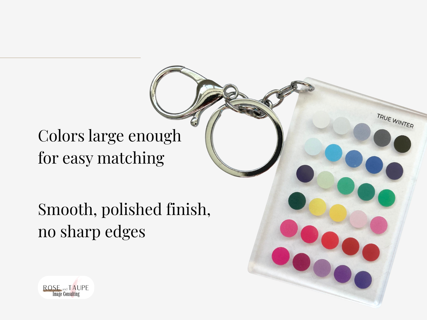 True Winter Color Analysis Keychain