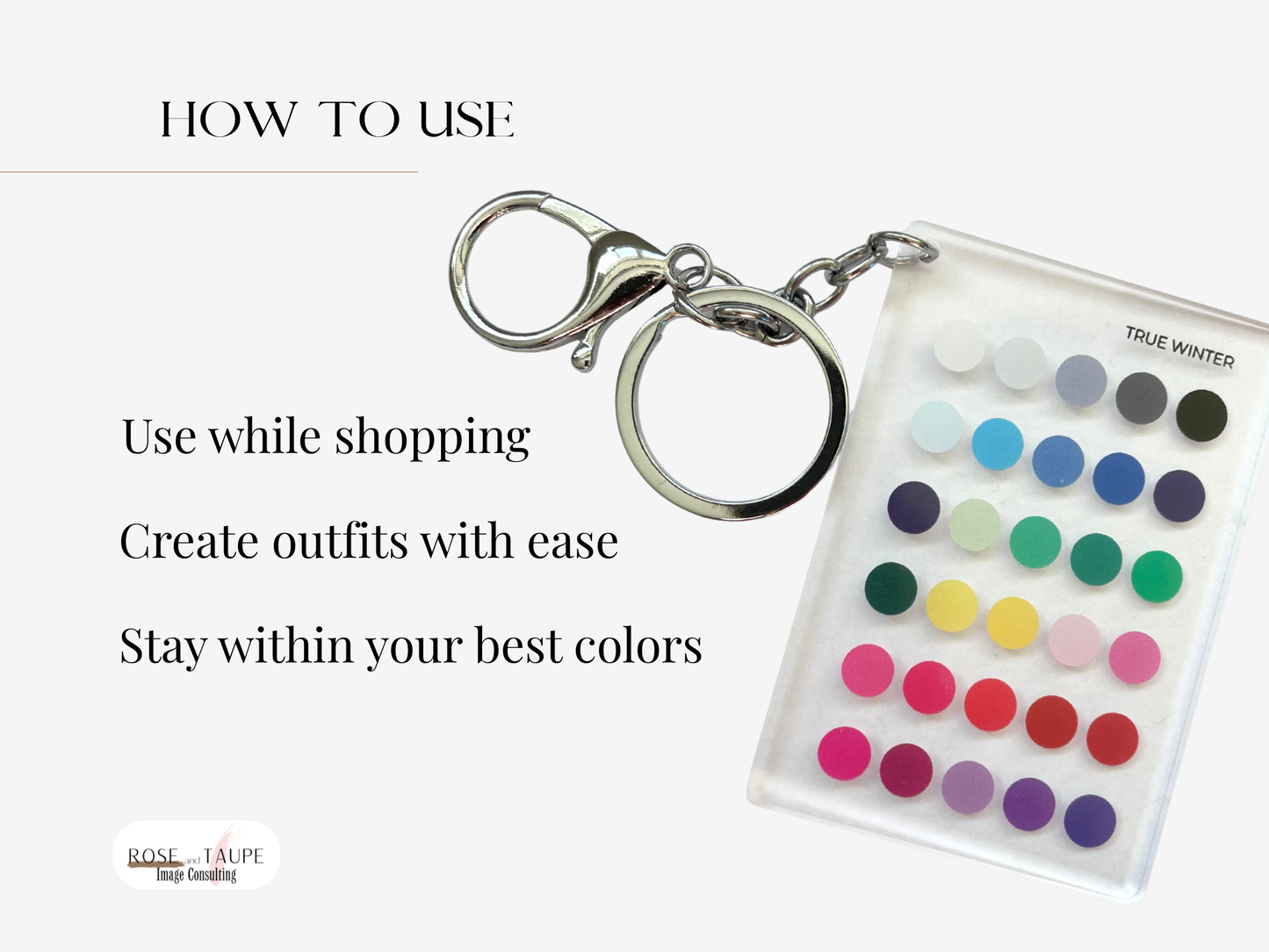 True Winter Color Analysis Keychain