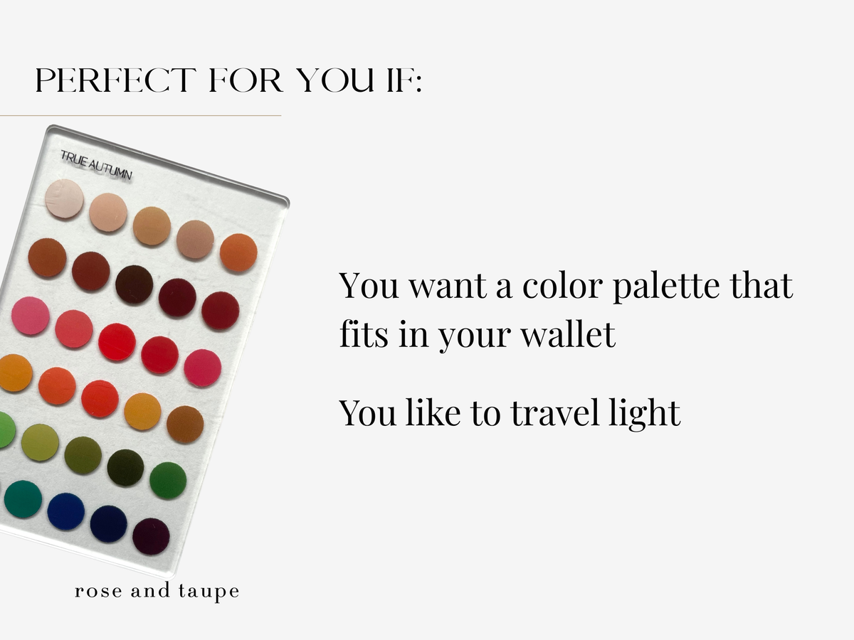 True Autumn Color Analysis Wallet Card