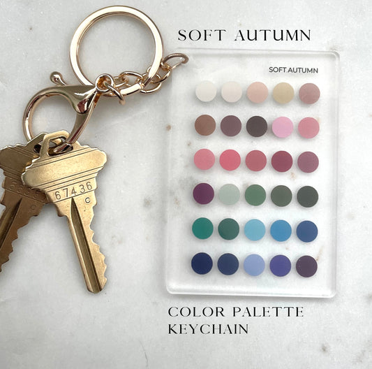 Soft Autumn Color Analysis Keychain