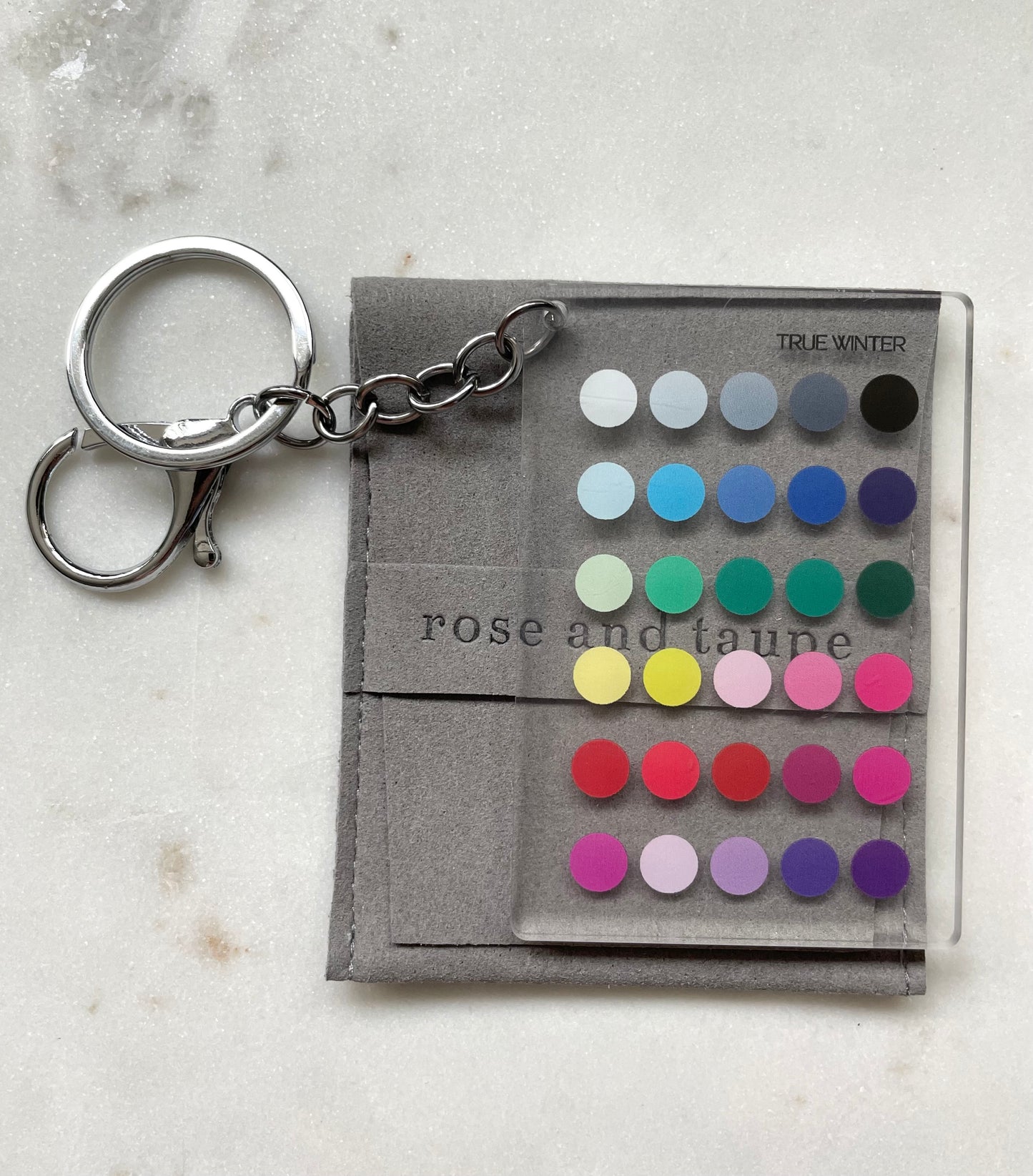 True Winter Color Analysis Keychain