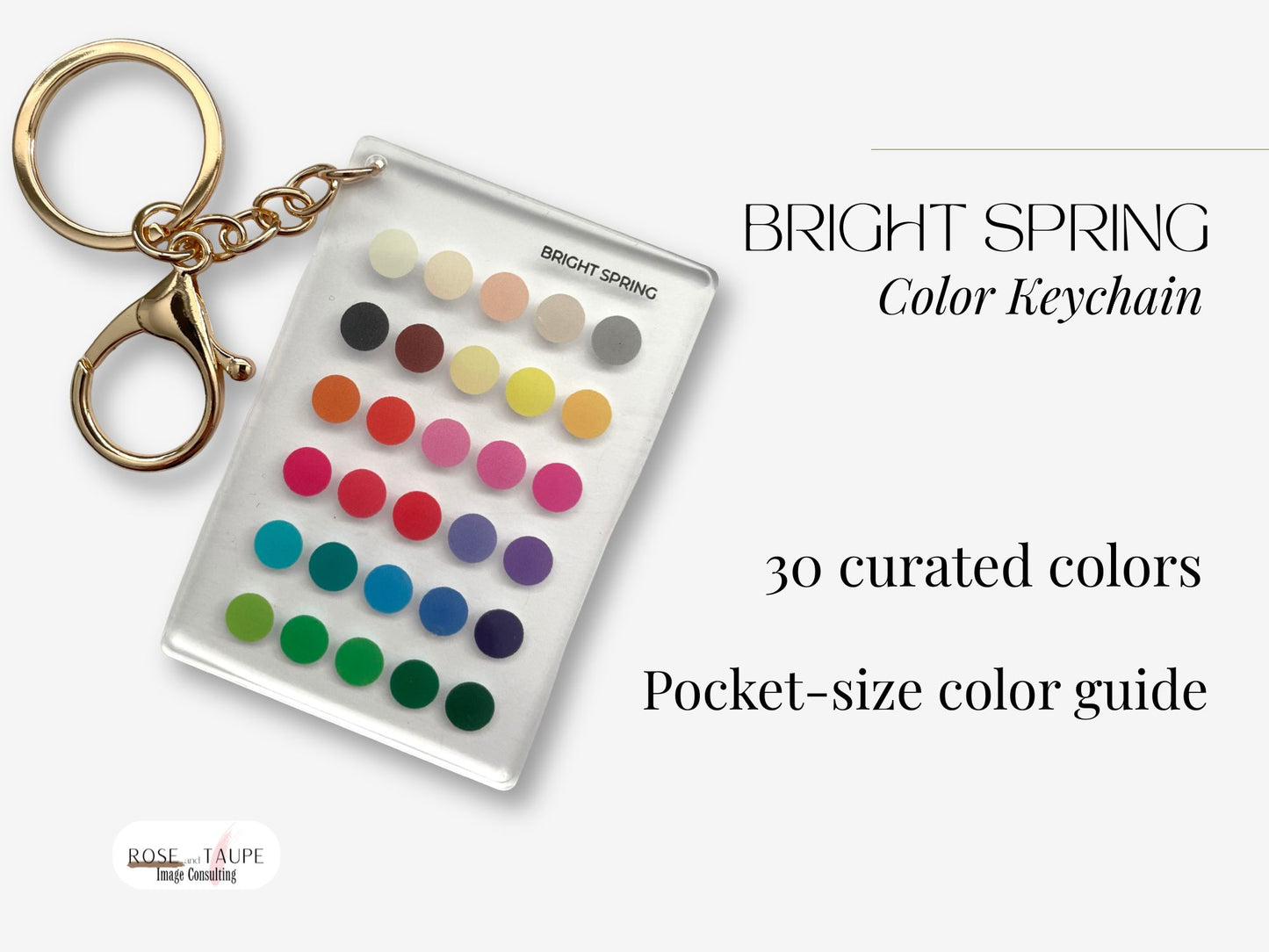 Bright Spring Color Analysis Keychain