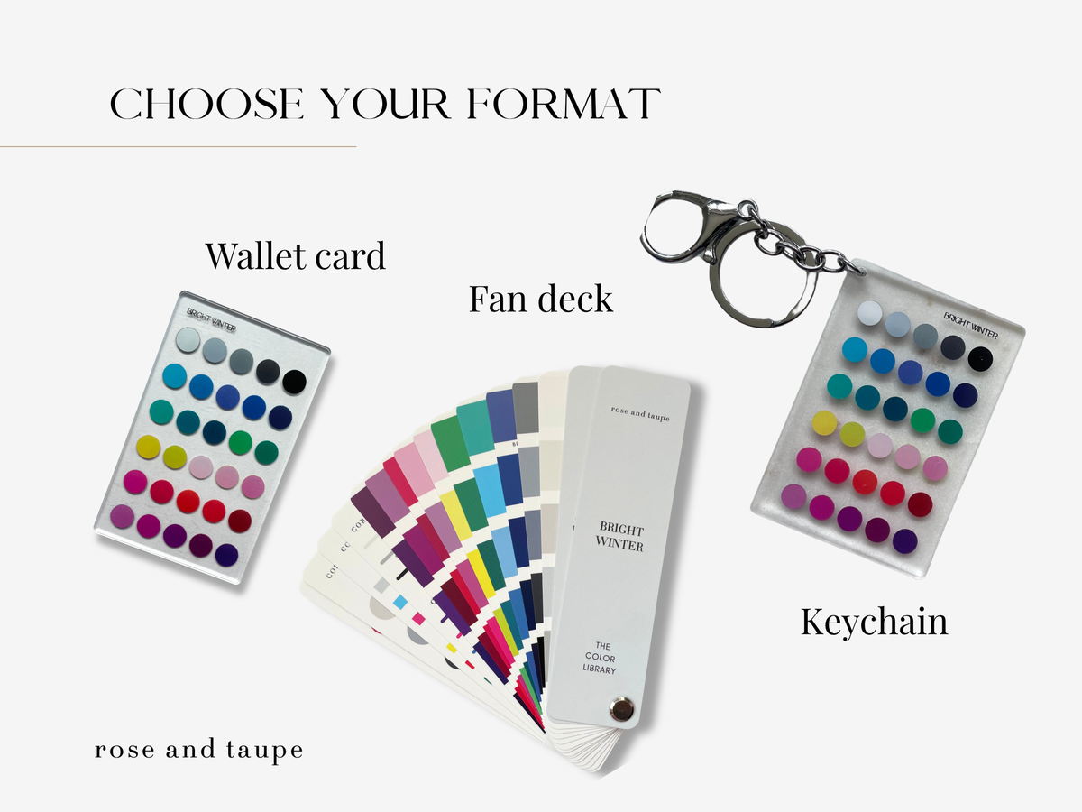 Bright Winter Color Analysis Fan Deck