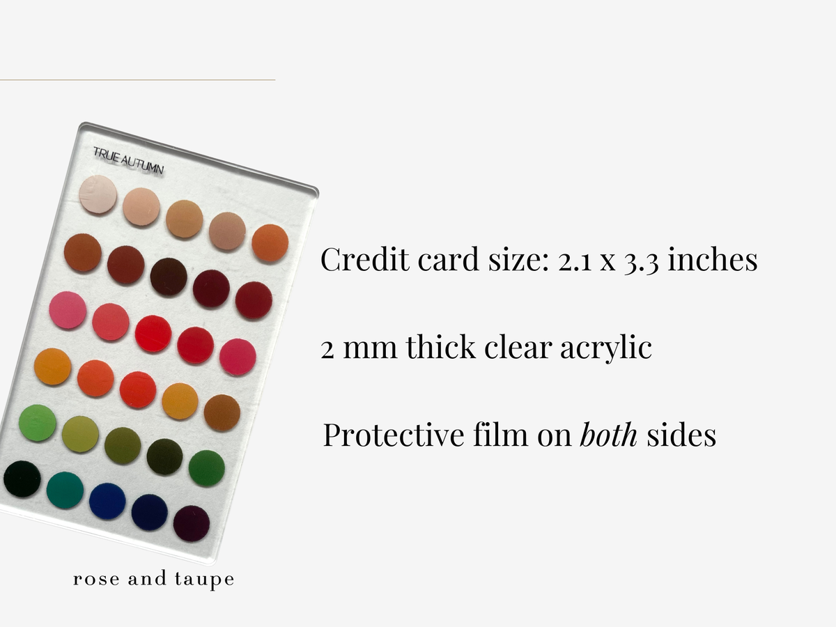 True Autumn Color Analysis Wallet Card