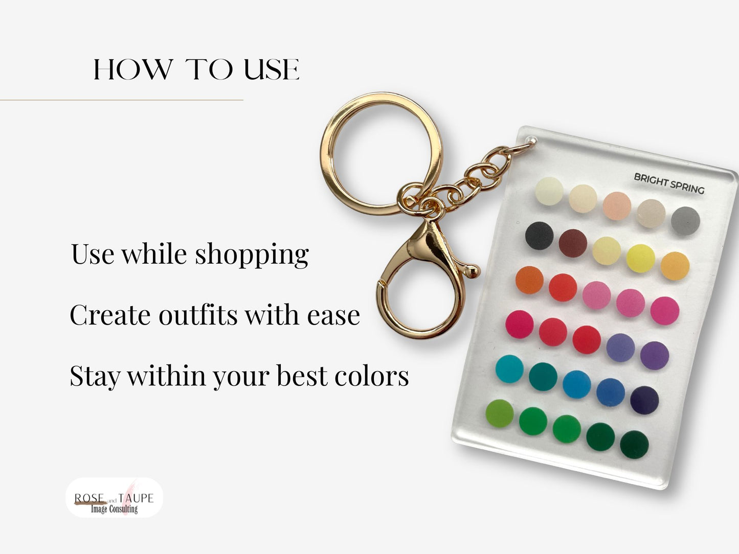 Bright Spring Color Analysis Keychain