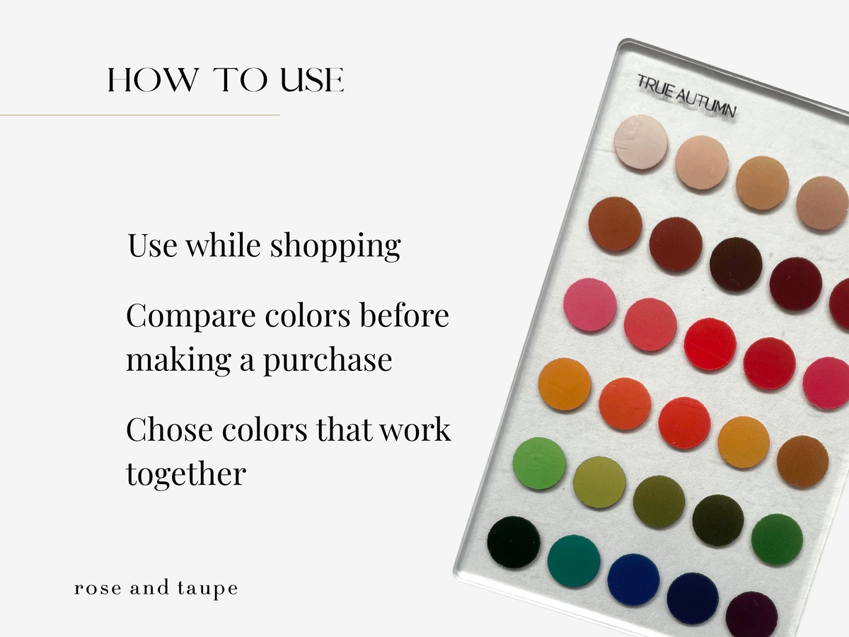 True Autumn Color Analysis Wallet Card