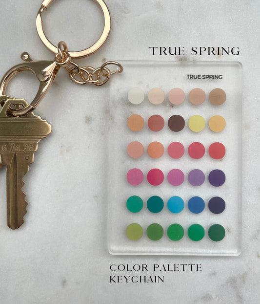 True Spring Color Analysis Keychain